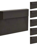 Ultra Thin Surface Mount Outdoor Deck Light Kit 12V Low Voltage LED Cast Aluminum Bronze Finish 3W Each Weatherproof Landscape Step Lighting 6 Pack 36DK03B-12Vx6, showing bronze-finished lights in various angles.