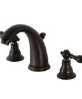 Oil Rubbed Bronze Widespread Bathroom Faucet With Solid Brass Build No Fuss Deck Mount 8 to 16 Inch Centers 3 Hole Install Washerless Duraseal Cartridge 1.2 GPM Flow 1/2 Inch NPSM Connection