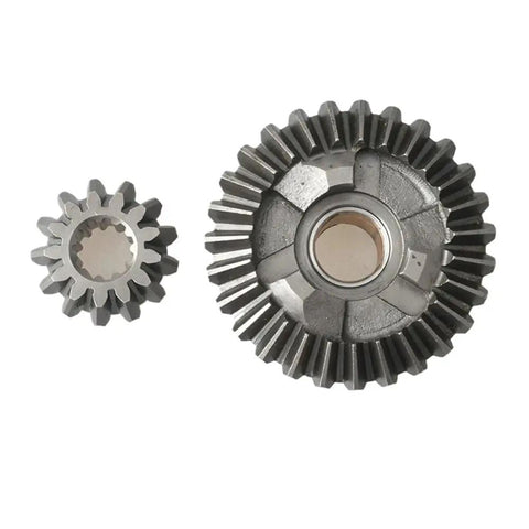 Heavy Duty Outboard Gear Kit For 9.9 And 15 HP 2 Stroke Engines Perfect For Replacing Worn Shift Mechanisms With Easy Install Using Your Garage Tools. two metal gears