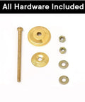 Top Shelf 50 Piece White Etched Ceramic Drawer Knobs For Kitchen Cabinet Hardware And Door Pulls Solid Decorative Dresser Handles With Kid Safe Rounded Edges Quick Install Premium Quality all hardware components displayed including screws and washers.