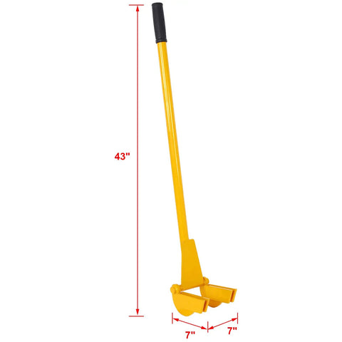 Beefy Pallet Buster With 43 Inch Handle For Heavy Duty Deck Wrecker Pry Bar Puller On Wood Pallets With Articulating Pivoting Head And Standard Pallet Breaker Tool For Quick Easy Removals, 43-inch steel tool