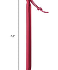 Groundhog Tent Stake Kit 6 Pack 7.5 Inch Regular Red, three-sided Y-Beam design, shown with notch top and reflective pull loop.