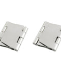 4 Pack 304 Stainless Weld On Hinges Without Holes 60x74x2mm 280 Degree Rotatable Heavy Duty Steel Butt Hinge For Electrical Boxes Cabinets Workshops Gates Fences Doors And Windows, close-up view