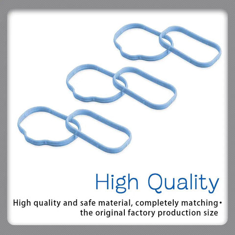 Intake Manifold Gasket Set With Lower And Upper Plenum Gaskets Rubber Seals Kit For Dodge Chrysler Jeep Engines shown in blue material