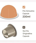 Refillable Vertuo Next Coffee Capsule Pro Grade Set With Stainless Steel Cap Reusable Pods For 230ml Crema VertuoLine Compatible