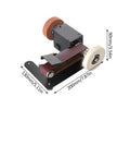 Mini Electric Belt Sander For Woodworking Versatile Small Bench Grinder With 7 Speed Settings Compact Desktop Sharpener And Polisher Machine side view showing size and design.