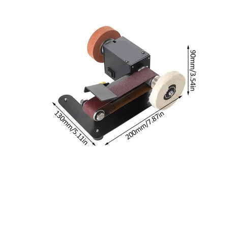 Get Your Hands On This Compact Mini Belt Sander Electric Bench Grinder, measuring 200mm x 130mm, ideal for woodworking projects.