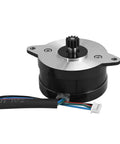 Premium Circular Stepper Motor for 3D Printers with 12 Tooth Gear, Pancake Extruder Motor Replacement, plug and play design