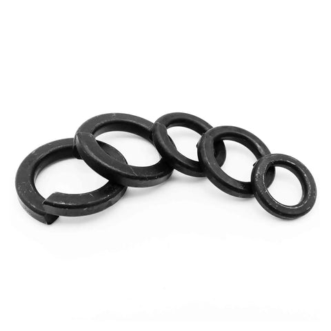 Beefy DIN127 GB93 Black Grade Eight Point Eight Steel Spring Washer Set M2 Through M24 Split Lock Elastic Gasket in various sizes