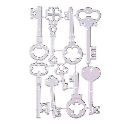 9 Piece Vintage Keys Metal Cutting Dies Set For Scrapbooking And Card Making Dope DIY Die Cuts And Embossing Stencils for crafts