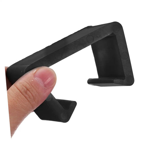 Six Pack Outdoor Sofa Clips For Rattan Wicker Sectional Couches, Black Plastic Fasteners With 6cm Slot held by fingers