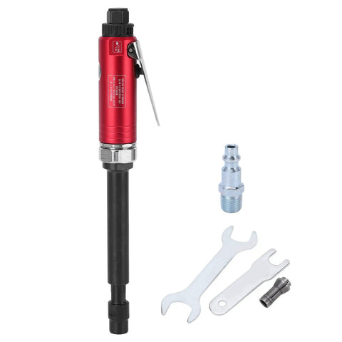 Extended Air Die Grinder With Adjustable Speed Control Pumping Twenty Thousand Rpm On An Extended Body for auto detail work with accessories.
