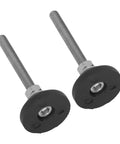 Heavy Duty Adjustable Leveling Mounts With M6 Thread Non Slip Rubber Base Furniture Glide Pads, two pads with screws.