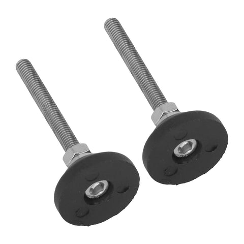 Heavy Duty Adjustable Leveling Mounts With M6 Thread Non Slip Rubber Base Furniture Glide Pads, two pads with screws.