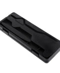 Rugged On The Go Caliper Storage Box for 6 Inch Digital and Vernier Calipers, black case with custom inner liner, closed view