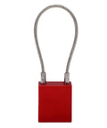 Cable Padlock Lockout Tagout Kit, 85mm Steel Padlock With 2 Keys, Aluminum Alloy Lock Body, 226 Pound Pull Strength, Weatherproof Lockout