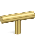 10 Pack Gold Cabinet Knobs Brushed Brass Drawer Knobs For Kitchen Cabinets Closet Doors Gold Dresser Hardware Single Hole Handles Two Inch Overall Length