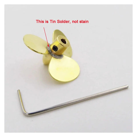Copper 3 Blade Propeller Set For 2mm Shaft RC Boats And Submarines Includes 12mm 14mm 16mm And 23mm Sizes Left And Right Hand Rotation Soldered Blades