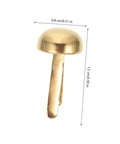 Close-up of a single gold paper brad from the 200Pcs Miniature Nails Tacks Pins Brads For Paper Crafts Scrapbooking Fasteners For Diy Projects Jewelry Box Nails Panel Assortment Set For Card Making Gift Boxes And Home Decor, measuring 1.5 cm by 0.8 cm
