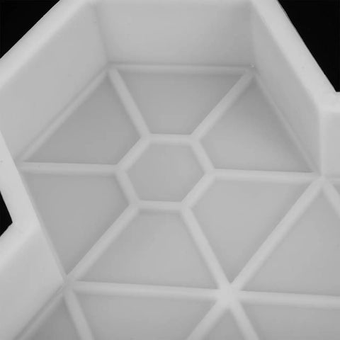 Close-up of Maple Leaf Concrete Brick Mold Set 2 Pieces Reusable Stepping Stone Paver for garden path DIY projects.