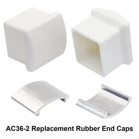 Rubber End Caps For Ladder Standoff And Stabilizer Replacement Fits AC78 And AC76-4 Pack showing molded tips and metal inserts
