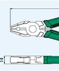 Beefed Up Heavy Duty Multi Function Gripping Pliers And Screw Extractors For Damaged Screws With Non Slip Jaws For Quick Removal Made In Japan PZ 59 Neji Saurus RX blueprint with dimensions.