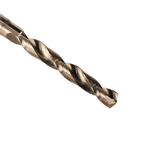 Solid carbide twist drill bit for metal, 12.1–13.0 mm, close-up view