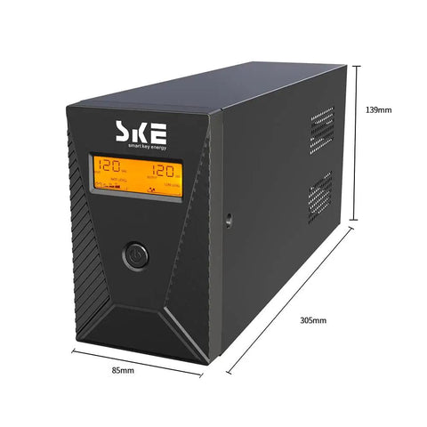 Front view of 600VA/360W UPS Battery Backup And Surge Protector For Computers Routers NAS And Home Theaters Uninterruptible Power Supply With AVR Regulation