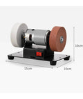 Versatile Bench Grinder With Two 2.75 Inch Wheels And Powerful Brushless Motor for sharpening with dual abrasive discs.