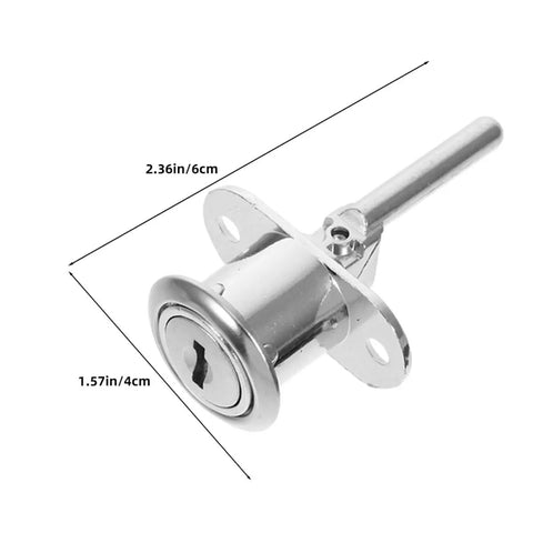 Hidden Desk Drawer Locks With Keys For Office Furniture, durable zinc alloy lock, 2.36in size, sleek concealed design.