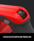 3-speed selector and lock-on trigger on V20 Cordless Leaf Blower Bare Tool, 125 MPH Max Air, Lightweight Handheld for Yard Cleanup