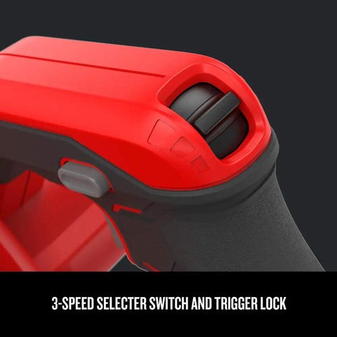 3-speed selector and lock-on trigger on V20 Cordless Leaf Blower Bare Tool, 125 MPH Max Air, Lightweight Handheld for Yard Cleanup