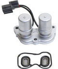 Honda Accord Automatic Transmission Solenoid 1990 2002 Dual Lock Up Torque Converter TCS80 28300PX4003 OEM Replacement Fits Exact OEM Specs Interchange Part, silver dual-solenoid with gasket