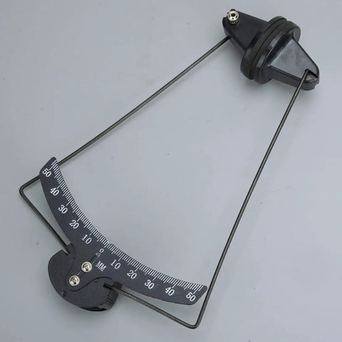 0-50mm RC Fixed-Wing Aileron Inclinometer Gauge for RC Airplanes, Precise Angle Meter, Metal And Plastic Construction, Black