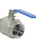 2 Inch Stainless Steel Ball Valve, Male To Female NPT, Full Port, S304, Beefy Heavy Duty For Water Oil Gas, 1000 WOG, Valve Close-up