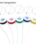 Five Pack 164 Ft Copper Hookup Wire Kit 30AWG Solid Core Tinned Copper Jumper Wire In Five Colors shown in spools