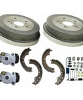 Get Your Brakes Rocking With This Premium Rear Brake Drum And Shoe Kit For Toyota Camry 92-01 And Solara 99-03 Plus Wheel Cylinders Included. rear brake kit with drums, shoes, wheel cylinders, and hardware