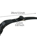 Replacement Buckle Clip Screw Set For Inline Skates with Adjustable PVC Strap 28cm x 2.2cm shown from side angle