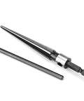 T-handle tapered reamer tool with 6-fluted cutter, 3-13 mm range, 1/4 inch hex shank, 45# steel