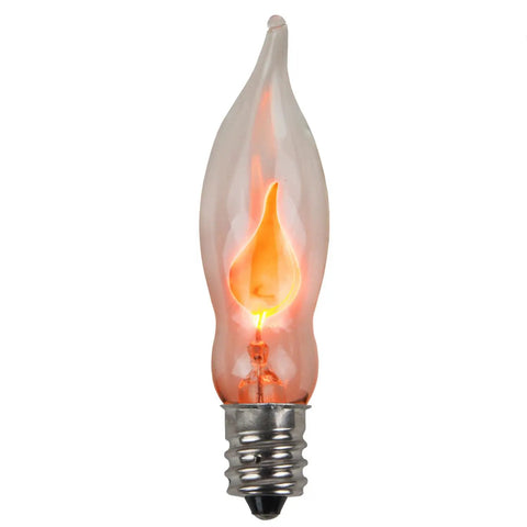Flicker Flame Light Bulb Dope Orange Candle Like Glow 3 Watt 130 Volt E12 Candelabra Base Nickel Plated Realistic Dances With Flicker Energy Saving Warm Ambient Lighting For Home Decor And Craft Projects Wholesale Box Of Ten