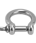 Top Shelf 4Pack 304 Stainless Steel Bow Shackles With Screw Pin D Anchor, close-up of heavy duty rigging hardware.