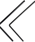 Two black lengthened ball end wrenches from Eleven Piece Guitar Allen Wrench Set With Lengthened Ball End Wrenches For Truss Rod And Nut Locking Screws Includes 4mm And 5mm And Multiple Gauges In Carbon Steel Pro Grade, Durable All Purpose Tool For Most Electric Acoustic And Bass Guitars
