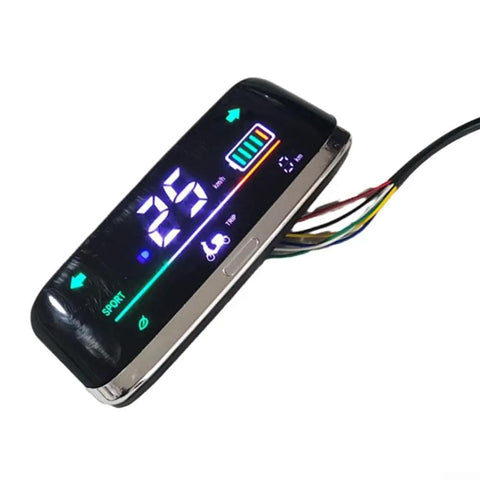 48 To 72 Volt Ebike LCD Display Speedometer With 6 Pin Connector For Electric Bikes Scooters And Trikes Optional Windshield Wide Voltage Range Durable Waterproof Screen Real Time Ride Data And Battery Status Readout, black LCD screen with 6-wire connector