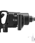Hardcore 1 Inch Drive Air Impact Wrench Built Like A Tank To Pump Out 2730 Ft Lbs Breakaway Torque with side view angle.