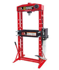 30 Ton H Frame Hydraulic Shop Press With Floor Press Plates For Garage And Shop Use Beefy Heavy Duty Steel Frame in red