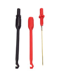 Two Pack Black And Red Wire Piercing Probes Clip Test Leads For 4mm Banana Plugs, Puncture Back Probe Pins With Screw Thread