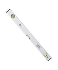 Baxnore Spirit Level Strong Aluminum Alloy with Measurement, (600mm) flat view with bubble levels for accurate measurements.