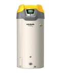 Heavy Duty Commercial Natural Gas Water Heater 150 Gallon Tank With Lcd Controls showing LCD display and plumbing connections