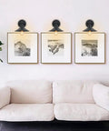Set Of 3 Indoor Reading Wall Sconces Dope Vanity Lights Vintage Industrial Modern Wall Mount Fixtures With Black Matte 6.9 Inch Shade Above Sofa