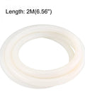 Coiled Silicone Tubing 8mm ID x 14mm OD Two Meter Length Flexible Rubber Water and Air Hose Clear Translucent